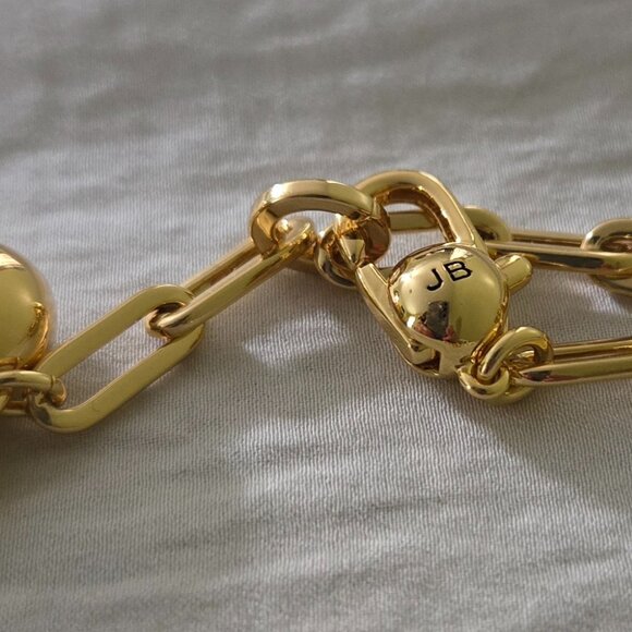 JENNY BIRD PUFFY HEART CHAIN GOLD NECKLACE - Picture 2 of 4